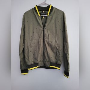 Denim And Flower Ricky  Singh Full Zip Jacket Coat Green Men's Medium